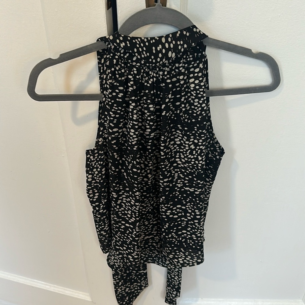 Cute high neck tank top. Black and white. Small.